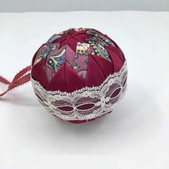 Handmade VTG Quilted Christmas Ornaments Red Green Star Cottagecore Farmhouse - Picture 8 of 10